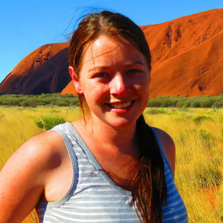 Travel Influencer Megan Jerrard of Mapping Megan in Uluru Australia